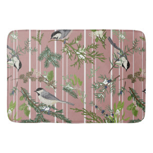 Birds in Greenery Bath Mat