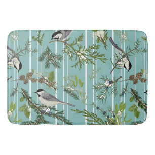 Birds in Greenery Bath Mat