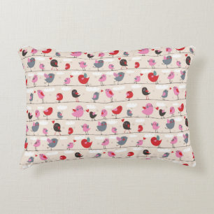 Birds in Love Accent Pillow