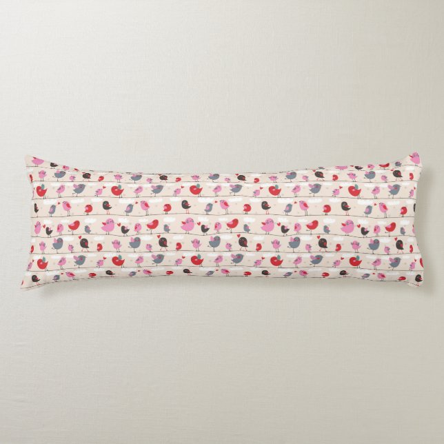 Birds in Love Body Pillow (Front)