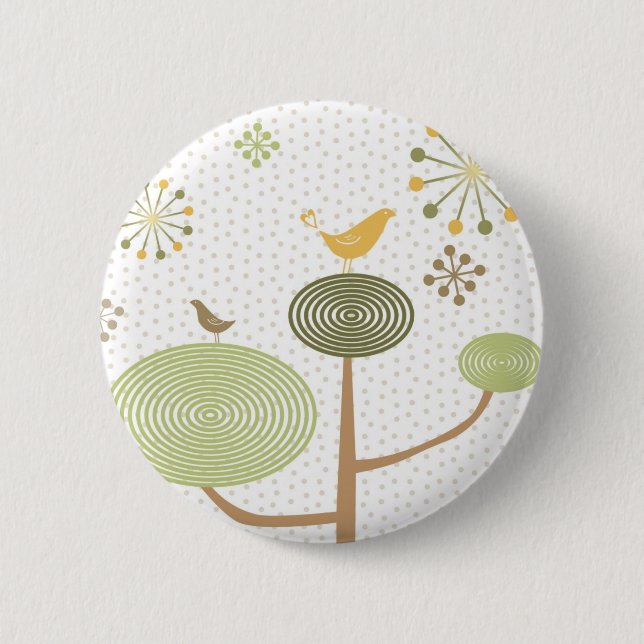 Birds In Love Design 3 Botton1 2 Inch Round Button (Front)