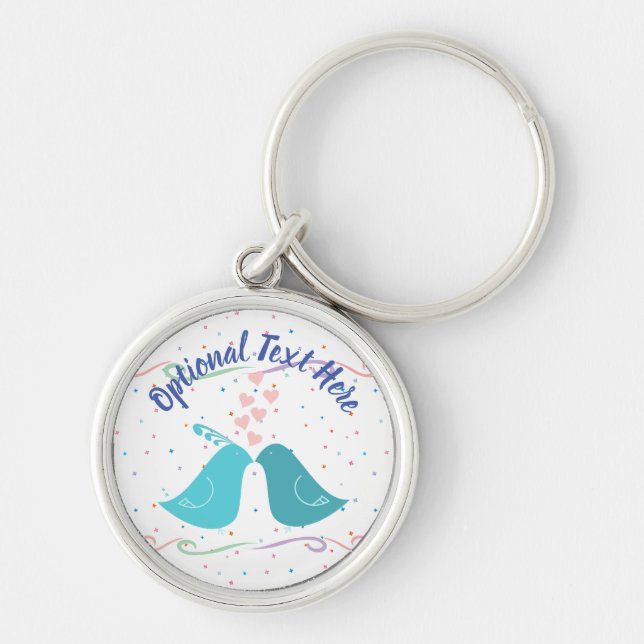 Birds in Love Keychain (Front)