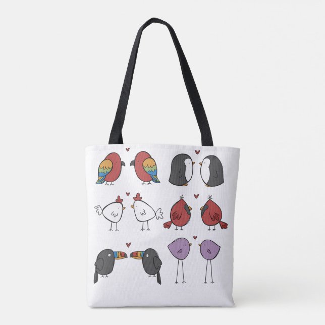 Birds In Love  Tote Bag (Back)