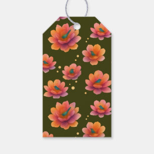 Birds in Magnolias with Dark Olive background, Gift Tags