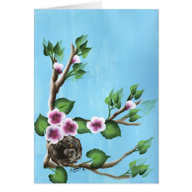 Birds in Nest Card (Front)