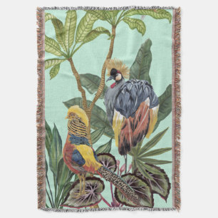Birds in Paradise - Large Birds Throw Blanket