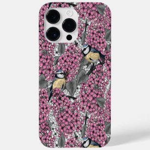 Birds in pink lilac garden Case-Mate iPhone 14 pro max case
