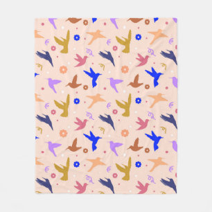 Birds in the Air Fleece Blanket