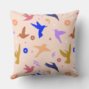 Birds in the Air Throw Pillow