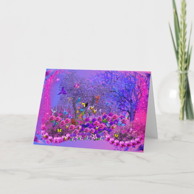 Birds In The Bush Greeting Card (Front)