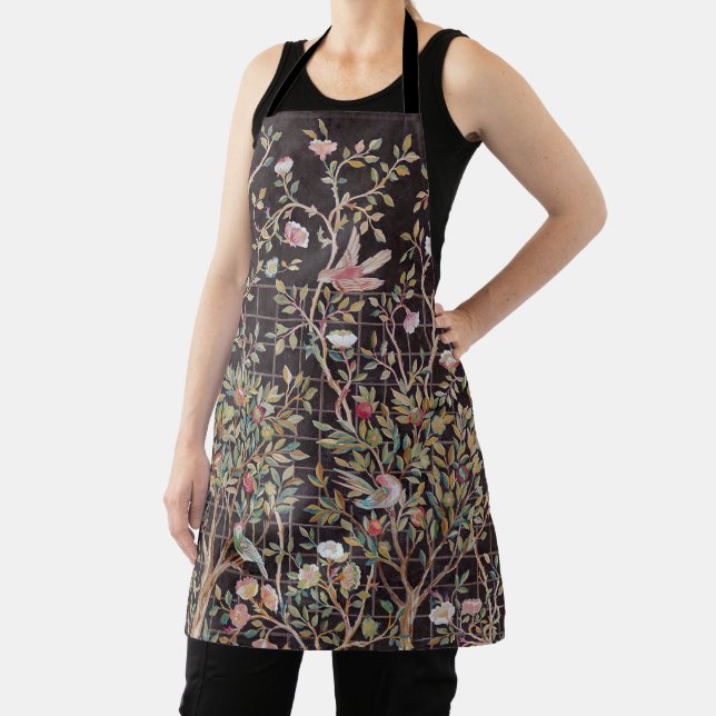 Birds in The Flower Garden, William Morris Apron (Insitu)