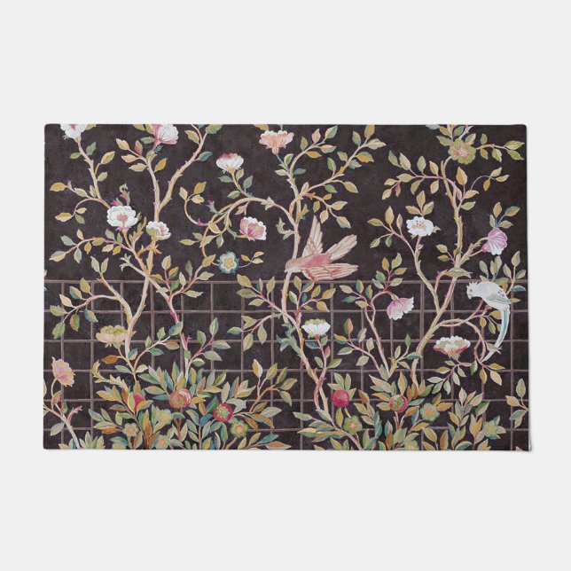 Birds in The Flower Garden, William Morris Doormat (Front)