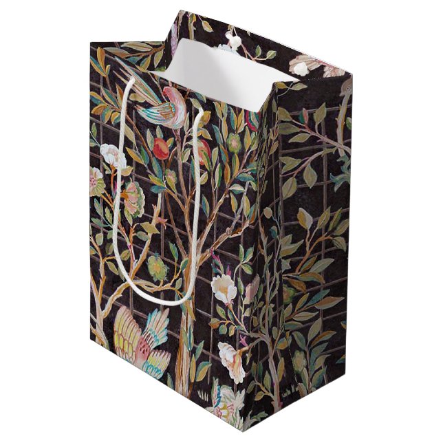 Birds in The Flower Garden, William Morris Medium Gift Bag (Front Angled)