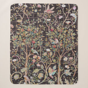 Birds in The Flower Garden, William Morris Sherpa Blanket
