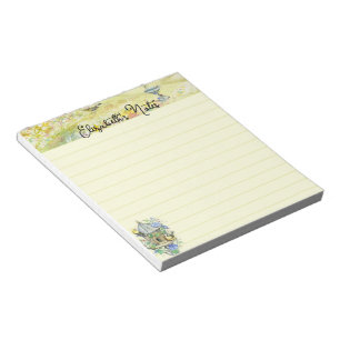 Birds in the garden personalized notepad