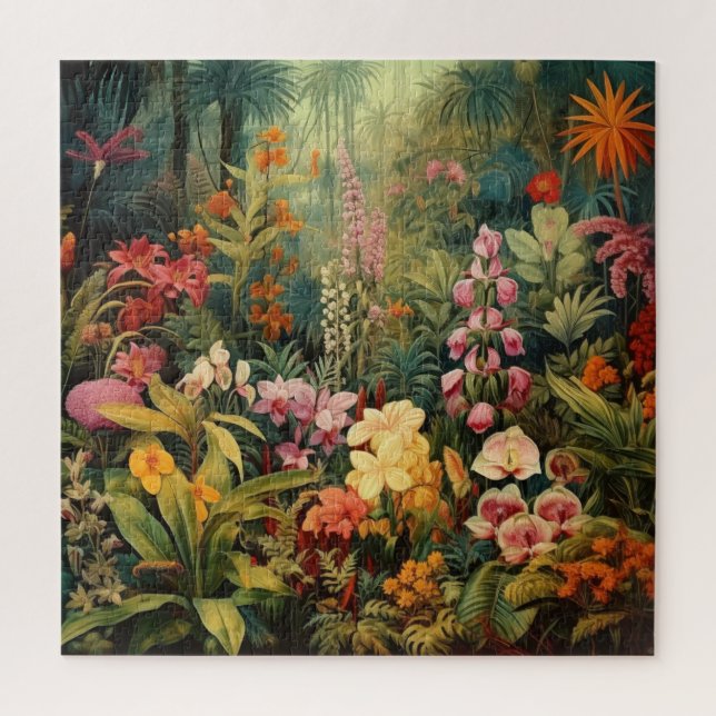 Birds in tropical garden jigsaw puzzle (Vertical)