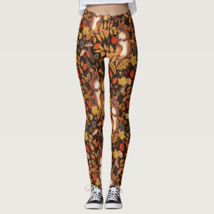 Birds in violet lilac garden leggings