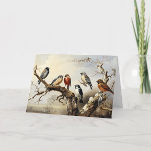 Birds in Winter Thank You Card