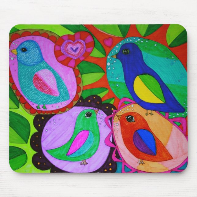 birds-just-wanna-be-free... mouse pad (Front)