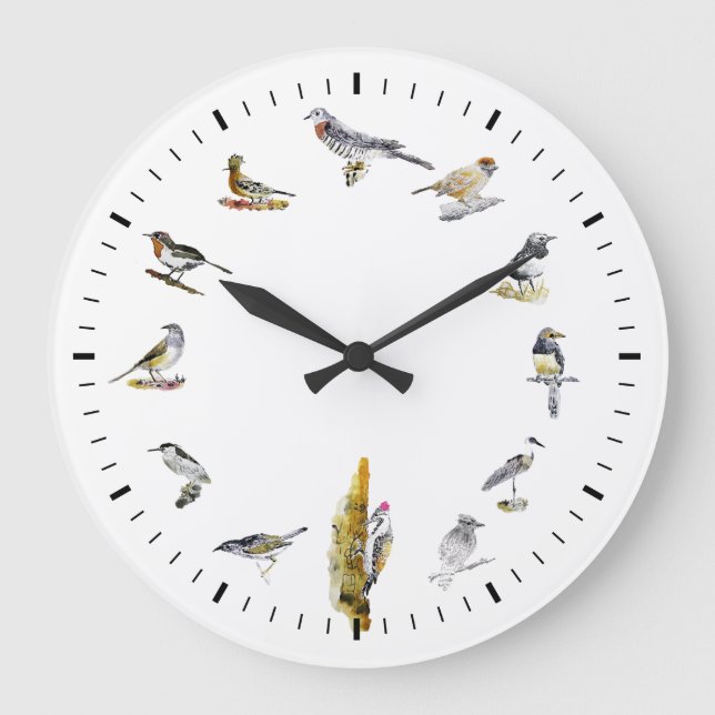 Birds Large Clock (Front)