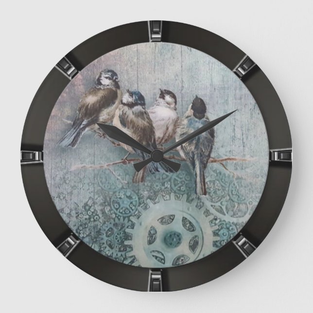 Birds Large Clock (Front)