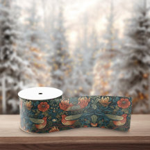 Birds Leaves Floral Vintage William Morris Pattern