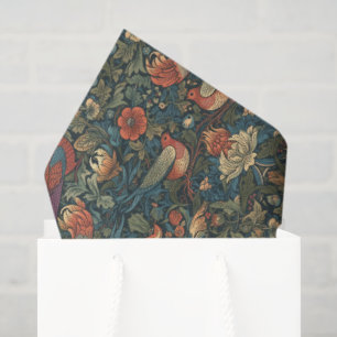 Birds Leaves Floral Vintage William Morris Pattern Tissue Paper