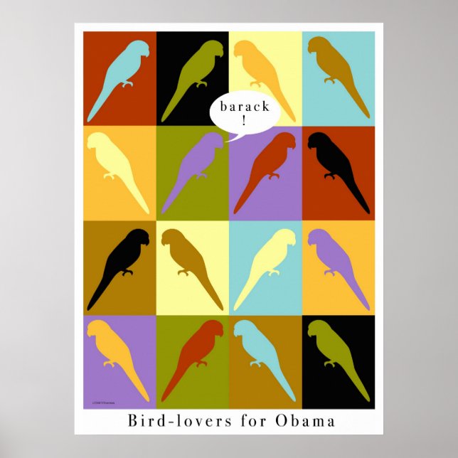 Birds love Obama poster (Front)
