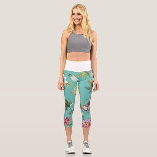 Birds Lover And Flowers Summer  Leggings