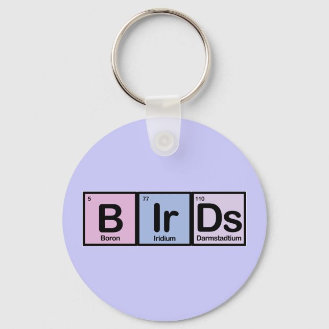 Birds made of Elements Keychain (Front)