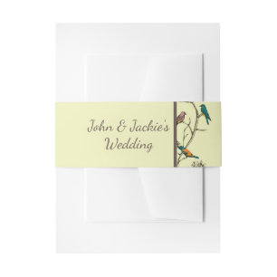 Birds Meeting - Belly Bands for 5x7 Invitations Invitation Belly Band