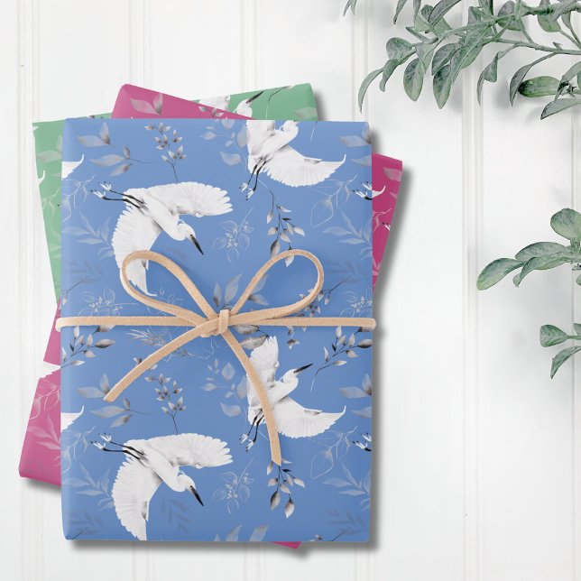 Birds Nature Watercolor Art Illustration Pattern  Wrapping Paper Sheet (Birds Nature Watercolor Pattern Wrapping Paper Sheets)