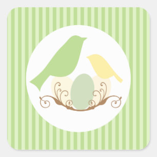 Birds Nest Baby Shower Envelope Seals