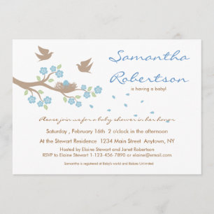 Birds Nest Baby Shower Invitation
