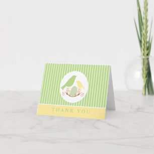 Birds Nest Baby shower Merci Cartes