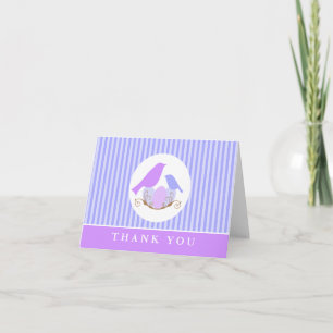 Birds Nest Baby shower Merci Cartes