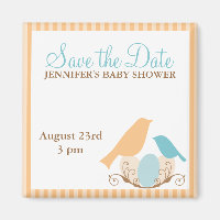 Birds Nest Baby Shower Save the Date magnets