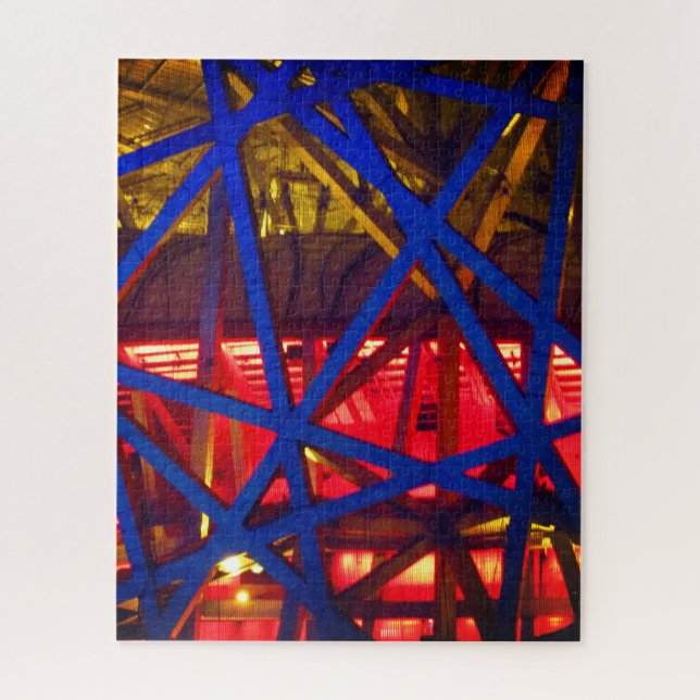 birds nest beijing lines jigsaw puzzle (Vertical)