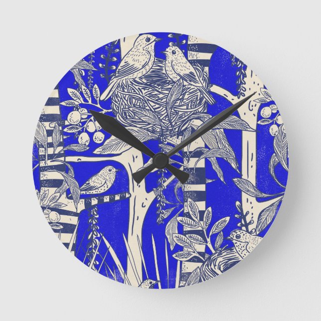 Birds Nest Round Clock (Front)