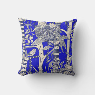 Birds Nest Throw Pillow