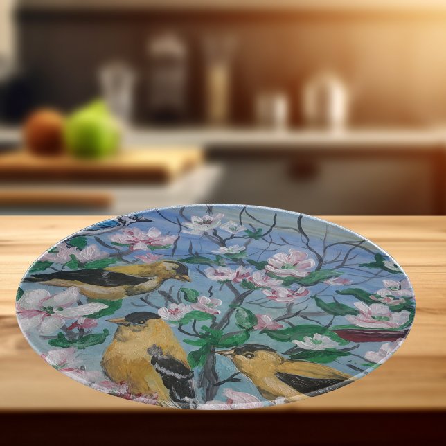Birds new collection cutting board ( Elegant bird painting printed on home decor)