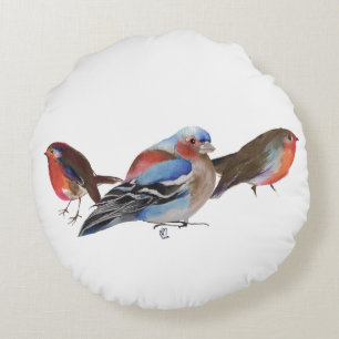 Birds of a feather 2011 round pillow