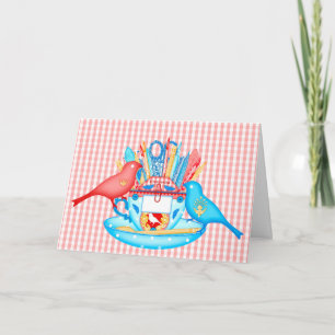 Birds of a Feather Craft Together Folded Card 1