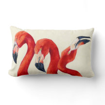 Birds Of A feather - Flamingo Pillow