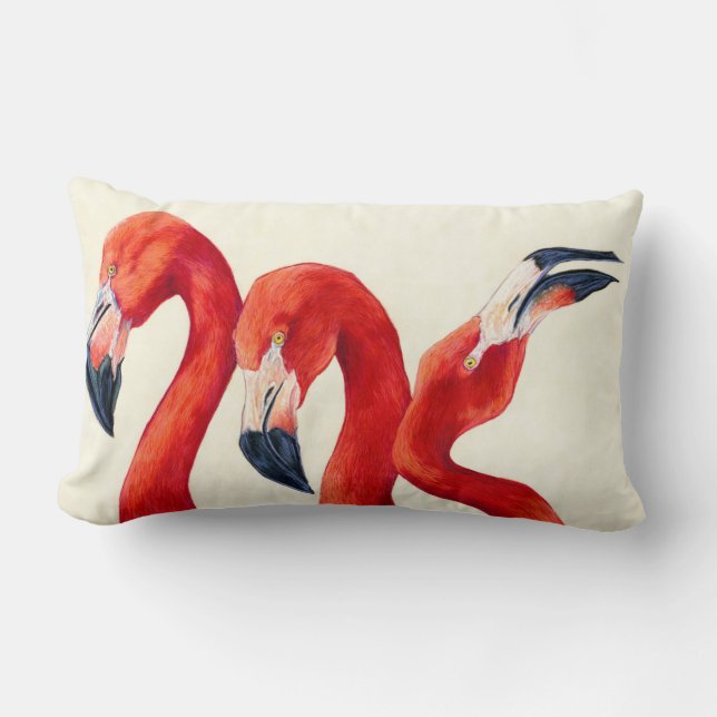 Birds Of A feather - Flamingo Pillow (Front)
