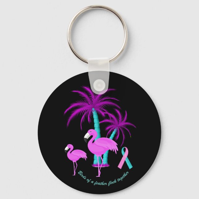 birds of a feather flock together keychain (Front)