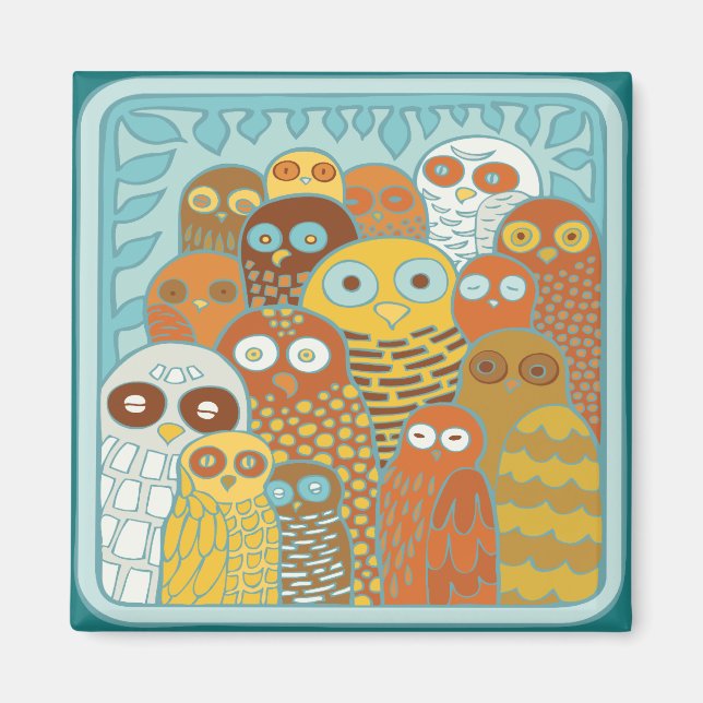 Birds of a feather flock together magnet (Front)