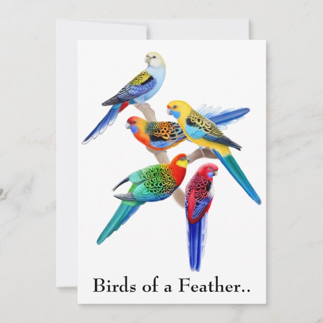 Birds of a Feather Parrots Party Invitation (Front)