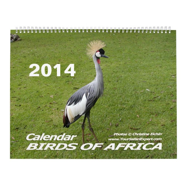 BIRDS OF AFRICA Calendar 2014 (Two Page) (Cover)