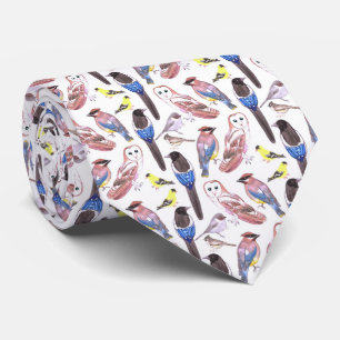 Birds of America in watercolor- Bird lovers Tie
